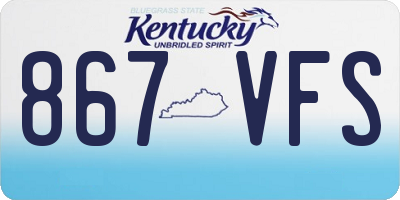 KY license plate 867VFS