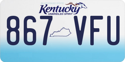 KY license plate 867VFU