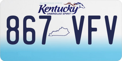 KY license plate 867VFV