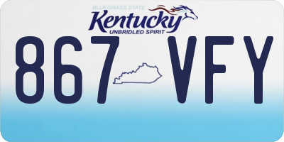 KY license plate 867VFY