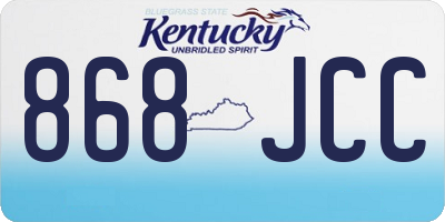 KY license plate 868JCC