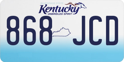 KY license plate 868JCD