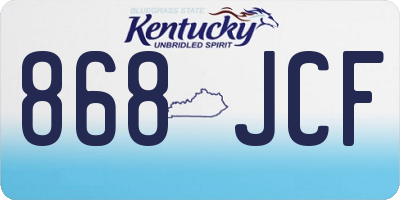 KY license plate 868JCF