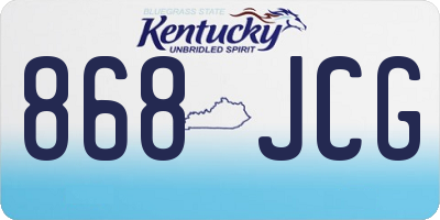 KY license plate 868JCG
