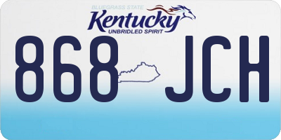 KY license plate 868JCH