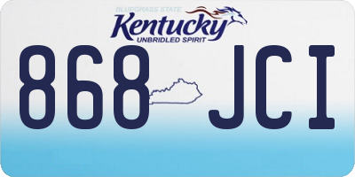 KY license plate 868JCI