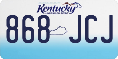 KY license plate 868JCJ