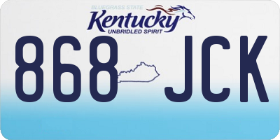 KY license plate 868JCK