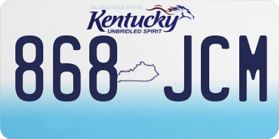 KY license plate 868JCM