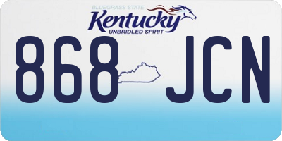 KY license plate 868JCN