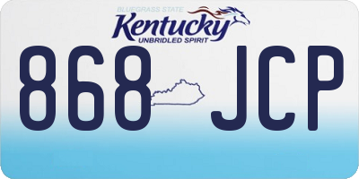 KY license plate 868JCP