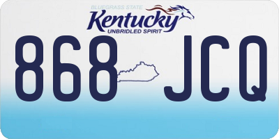 KY license plate 868JCQ