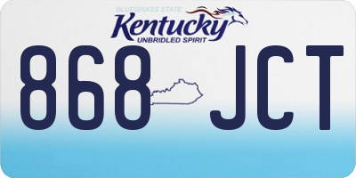 KY license plate 868JCT