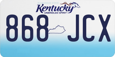 KY license plate 868JCX