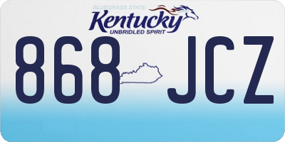 KY license plate 868JCZ