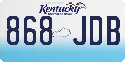 KY license plate 868JDB