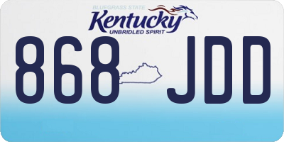 KY license plate 868JDD