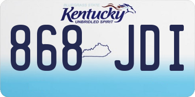 KY license plate 868JDI