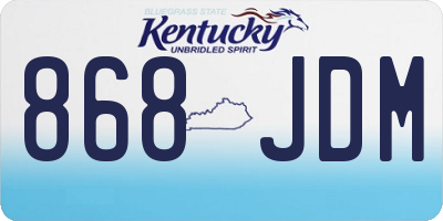 KY license plate 868JDM