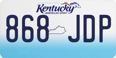 KY license plate 868JDP