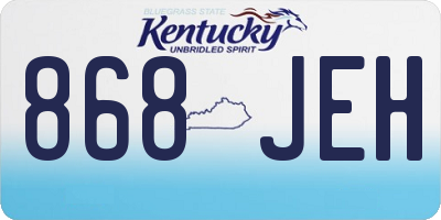 KY license plate 868JEH