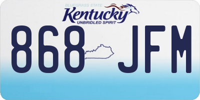 KY license plate 868JFM
