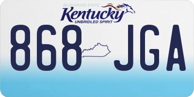KY license plate 868JGA
