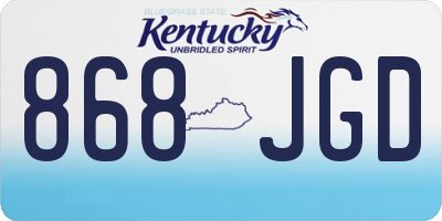 KY license plate 868JGD