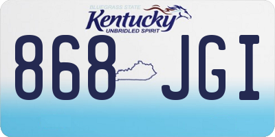 KY license plate 868JGI