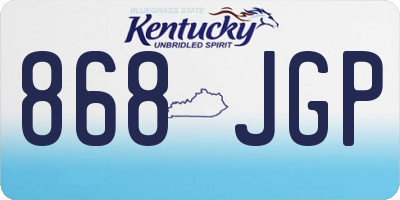 KY license plate 868JGP