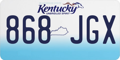 KY license plate 868JGX