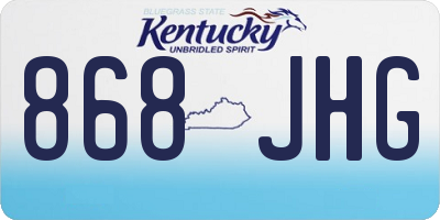 KY license plate 868JHG