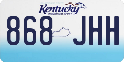 KY license plate 868JHH