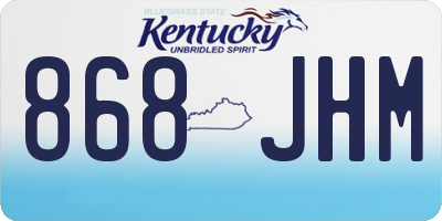 KY license plate 868JHM