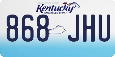 KY license plate 868JHU