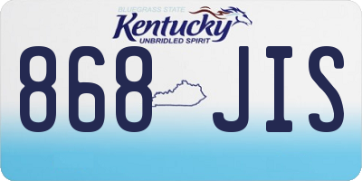 KY license plate 868JIS