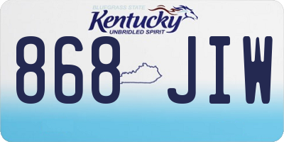 KY license plate 868JIW