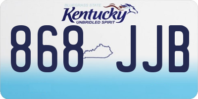 KY license plate 868JJB