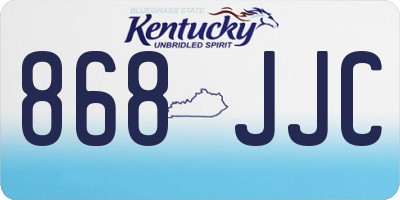 KY license plate 868JJC