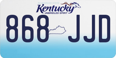 KY license plate 868JJD