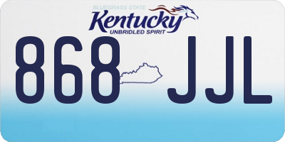 KY license plate 868JJL