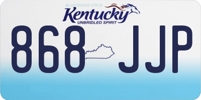 KY license plate 868JJP