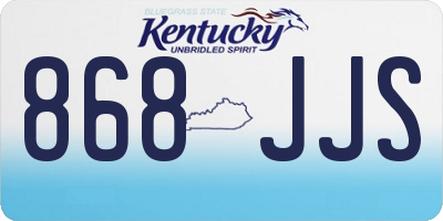 KY license plate 868JJS