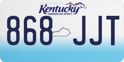 KY license plate 868JJT