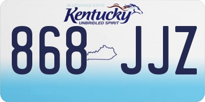 KY license plate 868JJZ