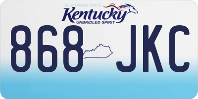 KY license plate 868JKC