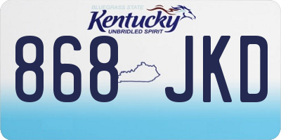 KY license plate 868JKD