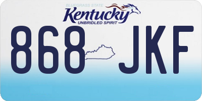 KY license plate 868JKF