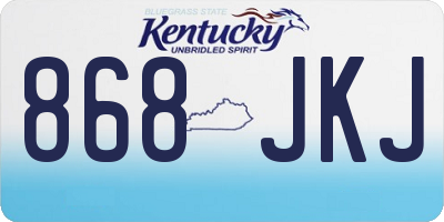KY license plate 868JKJ