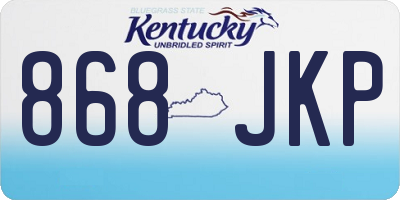 KY license plate 868JKP